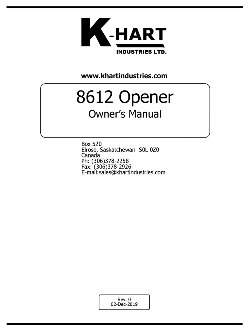 K-Hart 8612 owner's manual