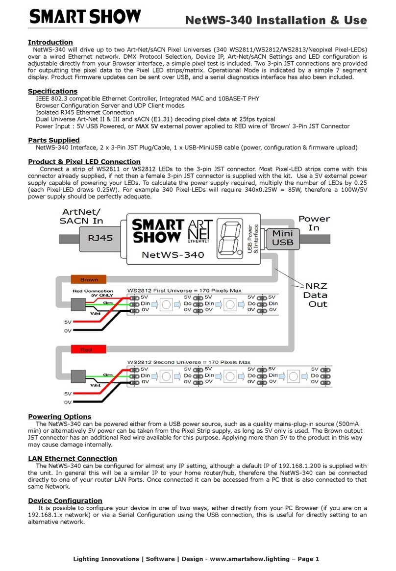 SMART SHOW NetWS-340 Installation & use