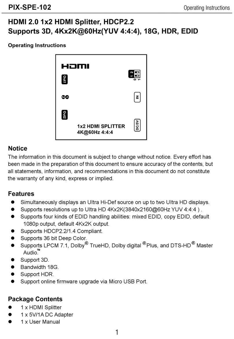 Foxun PIX-SPE-102 operating instructions
