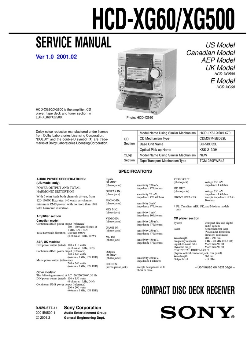 Sony HCD-XG60 Service manual
