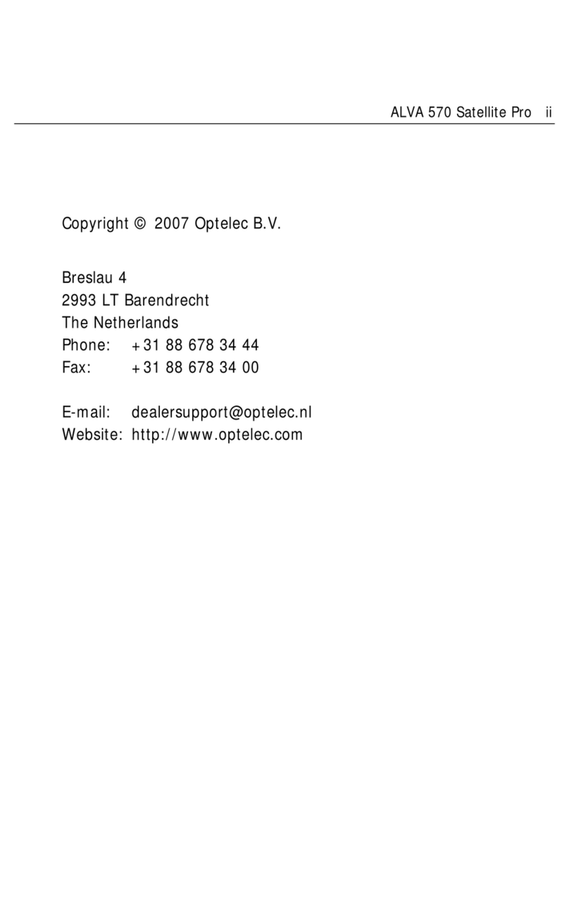 Optelec ALVA 570 Satellite Pro User manual