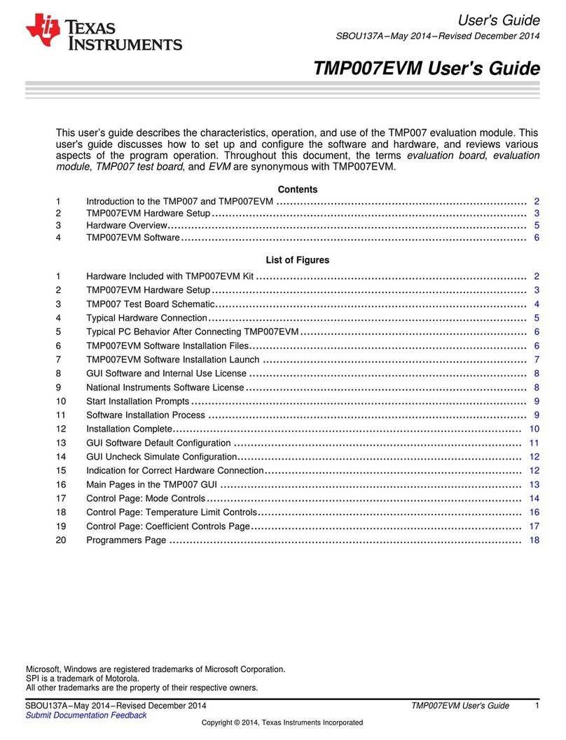 Texas Instruments TMP007EVM User manual