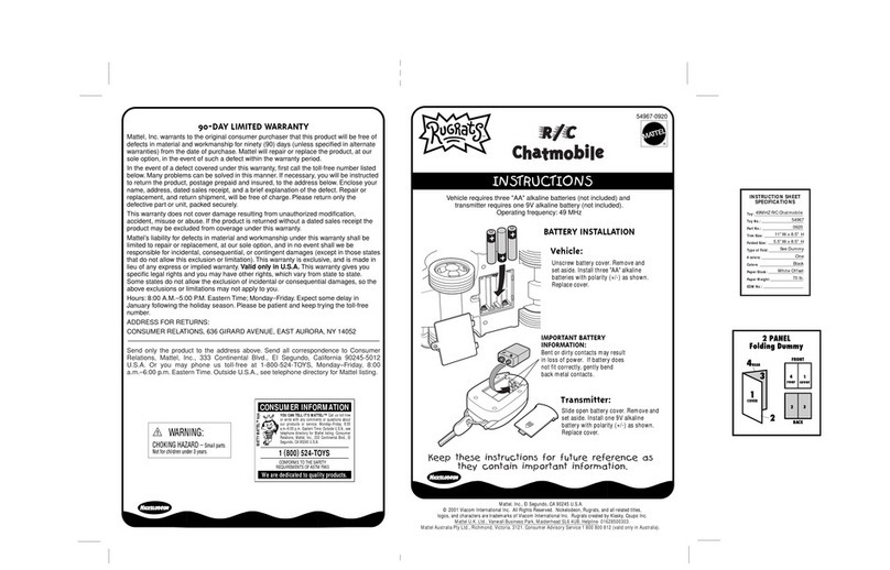 Mattel RUGRATS 54967-0920 User manual