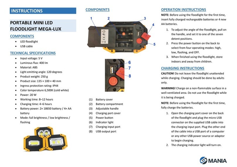 Mania MEGA-LUX instructions
