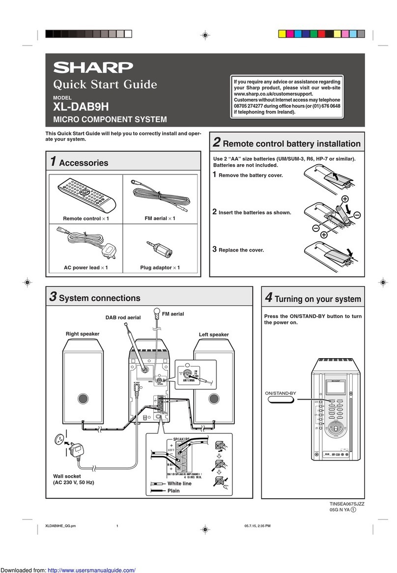 Sharp XL-DAB9H User manual Sharp XL-DAB9H User manual