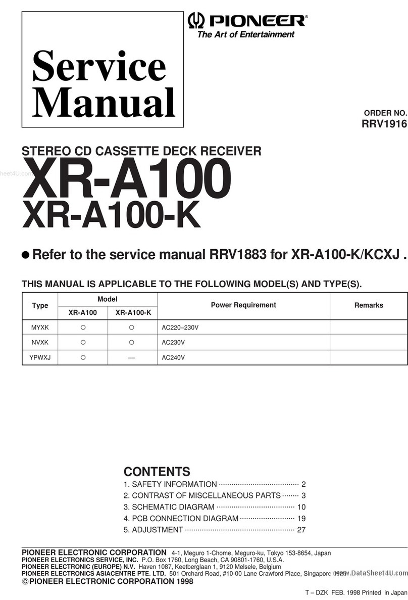 Pioneer XR-A100 User manual