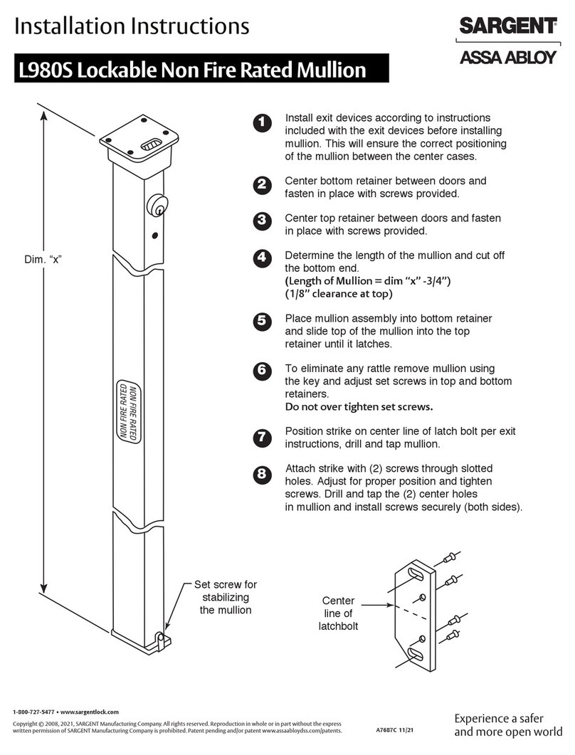 Assa Abloy Sargent L980S installation instructions