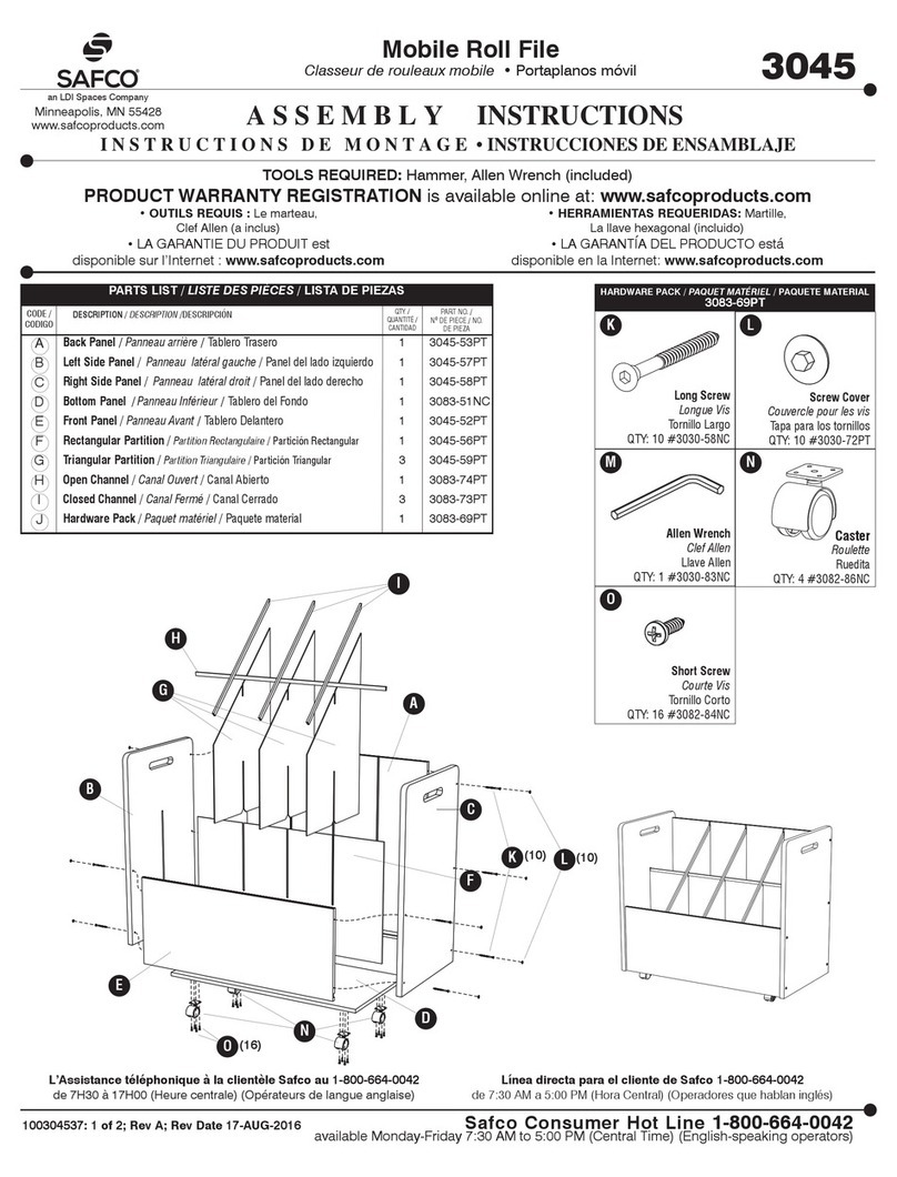 LDI SAFCO 3045 Assembly instructions LDI SAFCO 3045 Assembly instructions