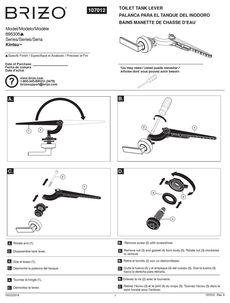 Brizo Kintsu 696306 Series manual