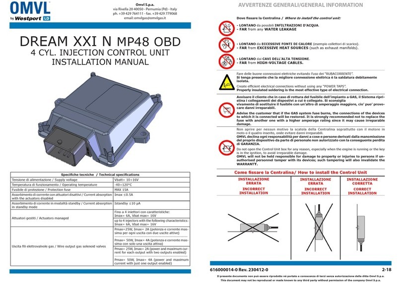 Westport OMVL DREAM XXI N MP48 OBD User manual