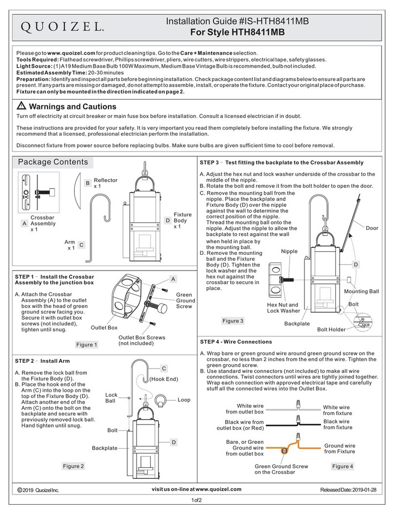 Quoizel HTH8411MB User manual