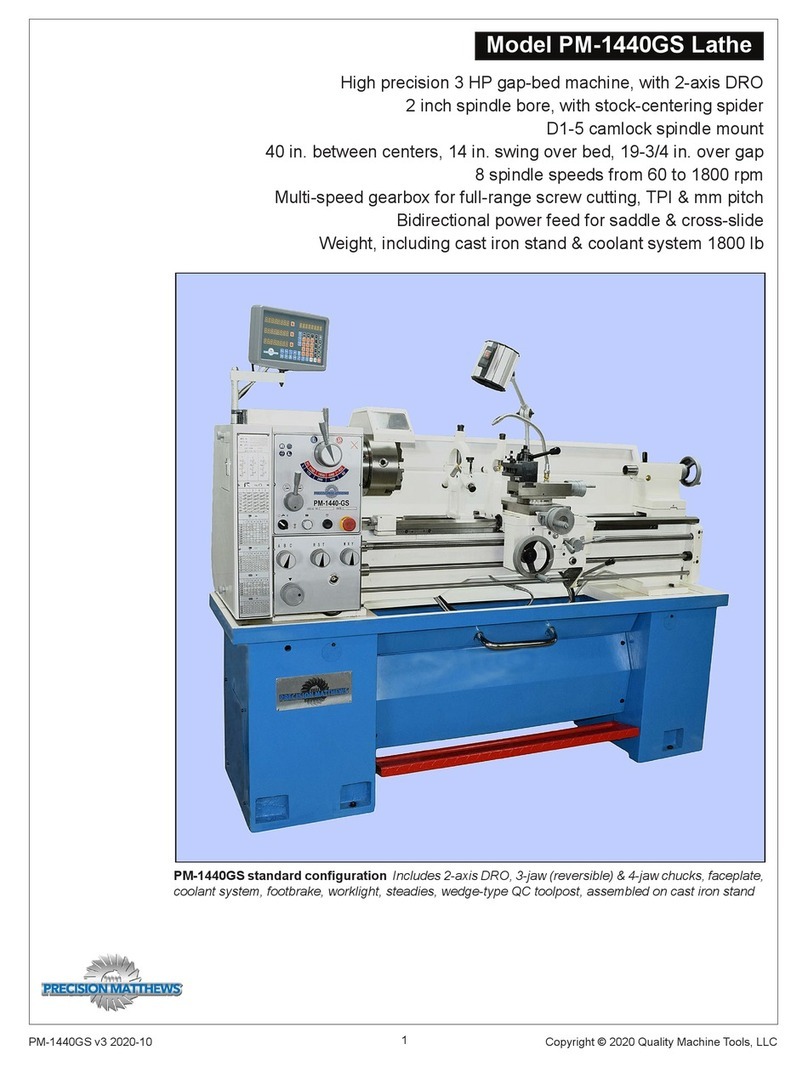 Precision matthews PM-1440GS User manual