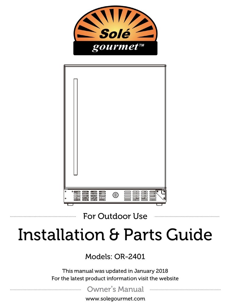 Sole Gourmet OR-2401 Installation and parts