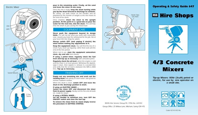 HSS Hire 42141 Operating & safety guide