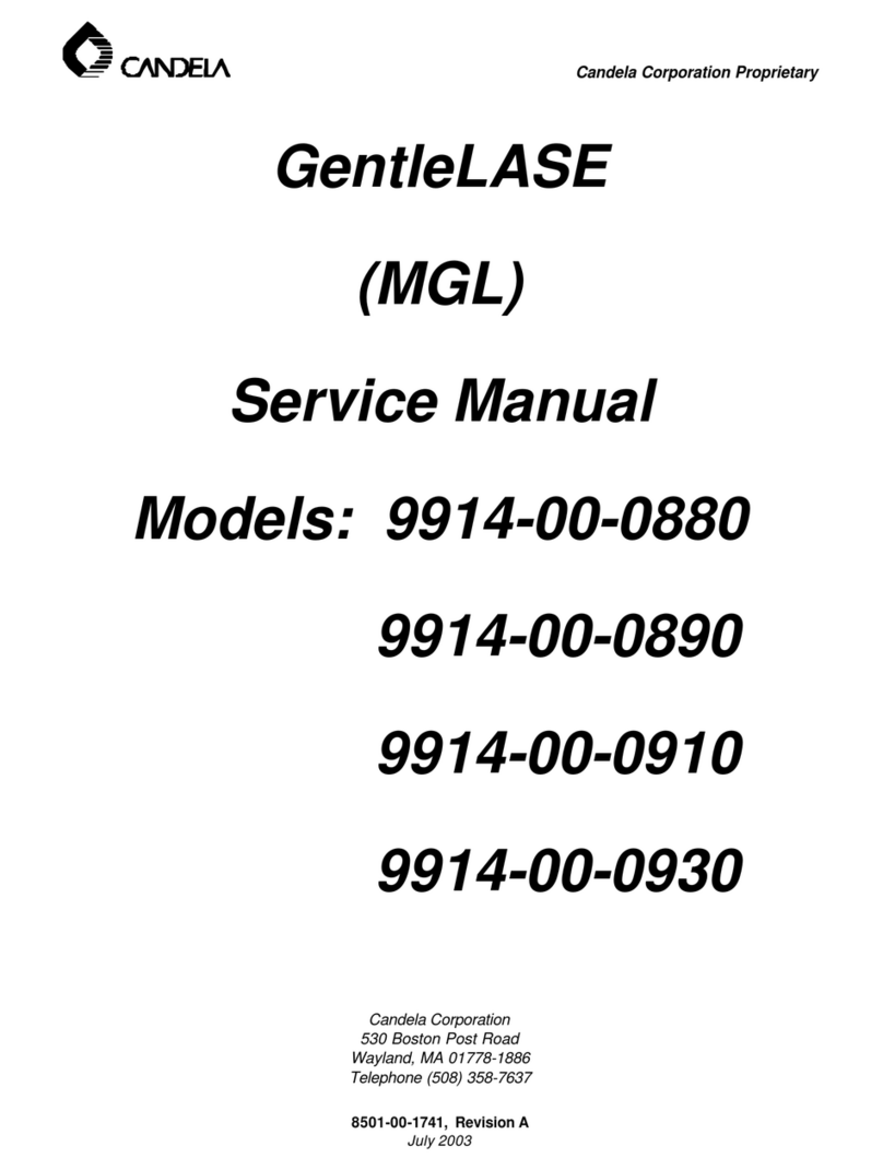 Candela GentleLASE 9914-00-0880 Service manual