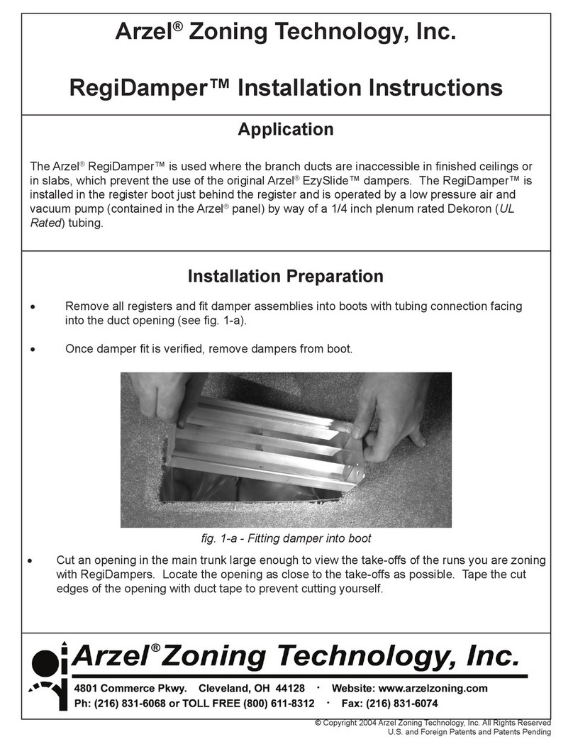Arzel RegiDamper installation instructions Arzel RegiDamper installation instructions