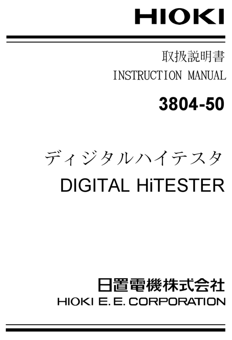 Hioki 3804-50 User manual