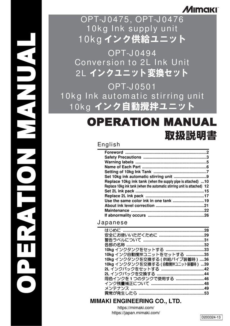 MIMAKI OPT-J0501 Operation manual