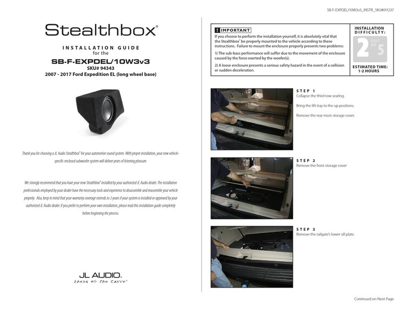 JL Audio Stealthbox SB-F-EXPDEL/10W3v3 installation guide JL Audio Stealthbox SB-F-EXPDEL/10W3v3 installation guide