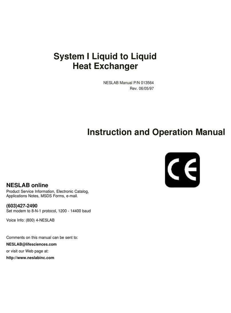 Neslab System I Liquid to Liquid Instruction and operation manual Neslab System I Liquid to Liquid Instruction and operation manual