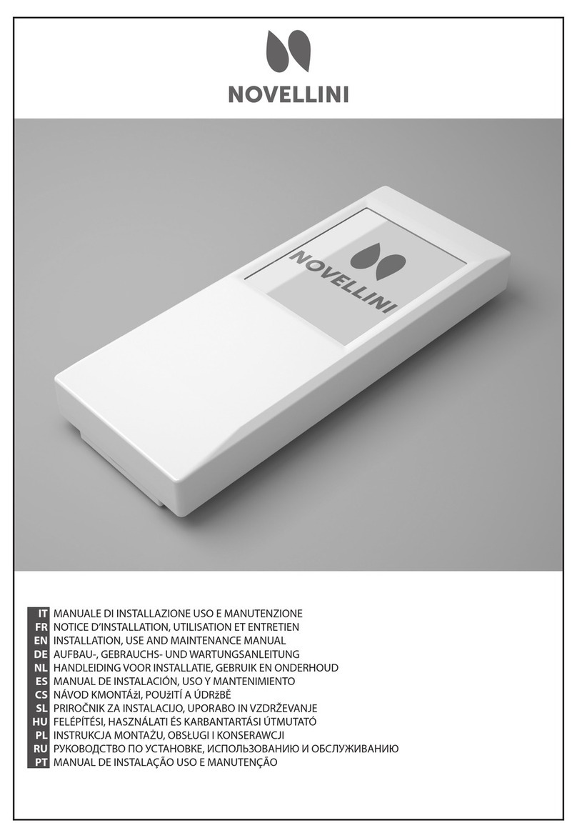 Novellini Sense 4 Instructions for installation, use and maintenance manual Novellini Sense 4 Instructions for installation, use and maintenance manual