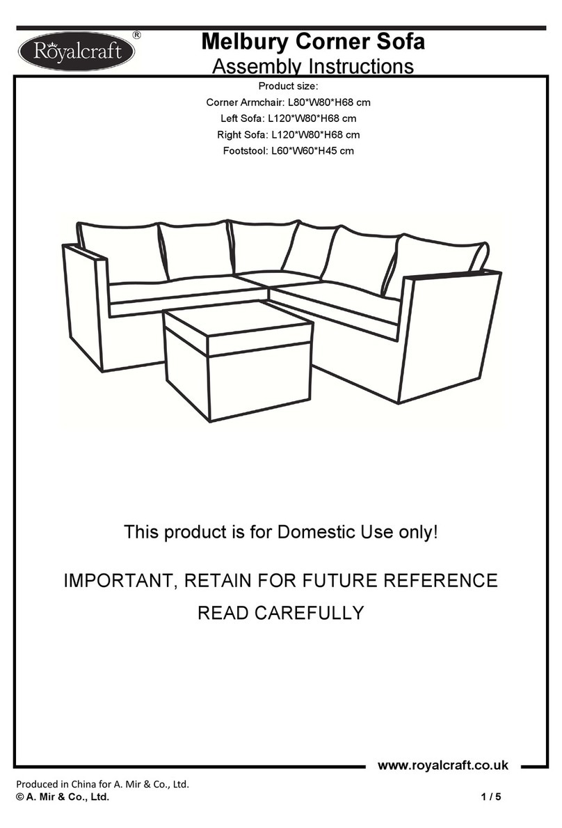 Royalcraft Melbury User manual Royalcraft Melbury User manual