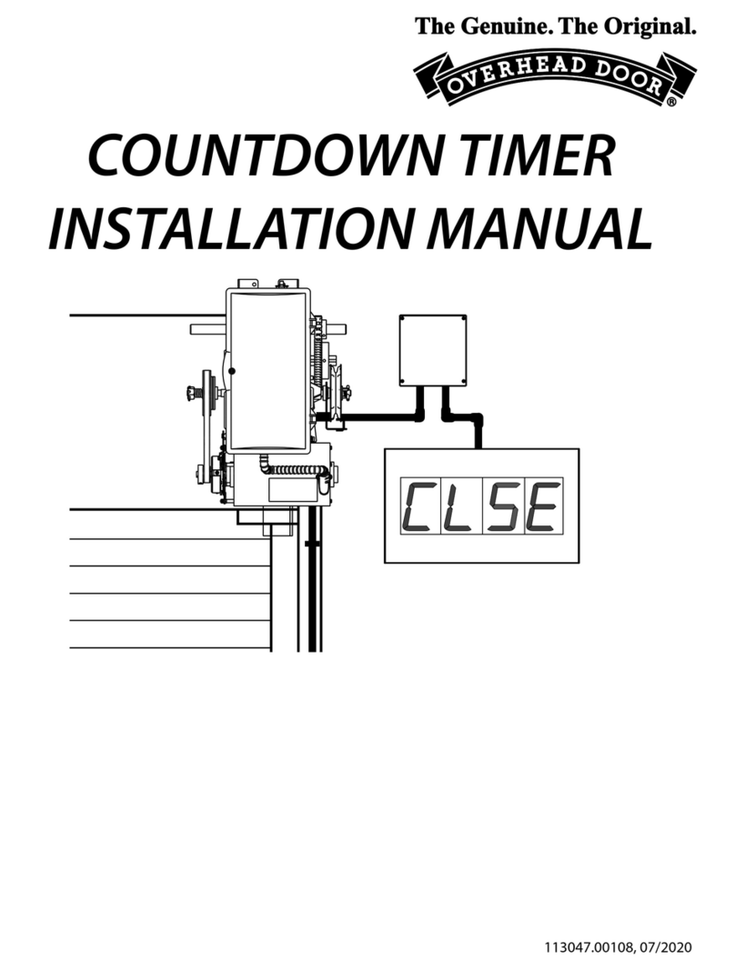 Overhead door COUNTDOWN TIMER User manual