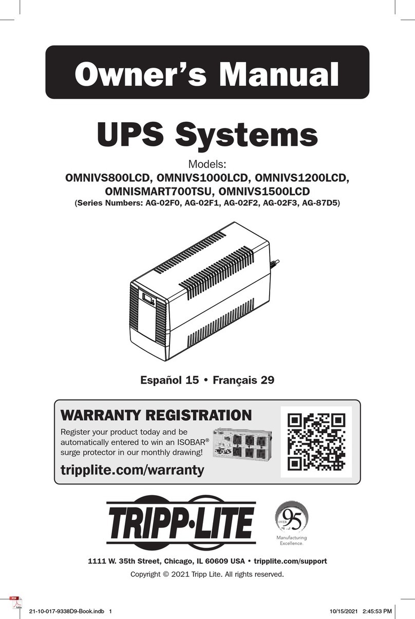 Tripp Lite AG-02F0 Series owner's manual