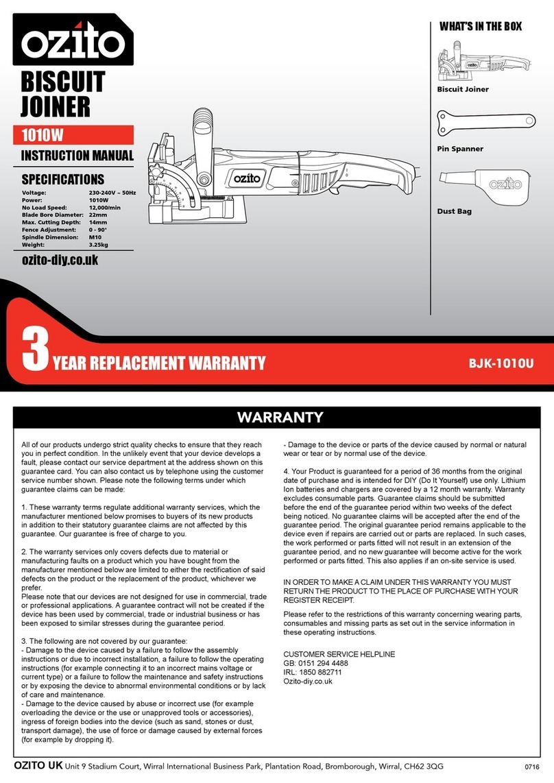Ozito BJK-1010U User manual
