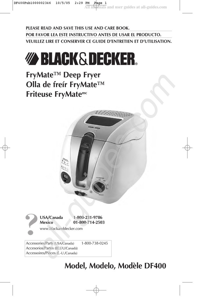 Black & Decker FryMate DF400 Use and care book