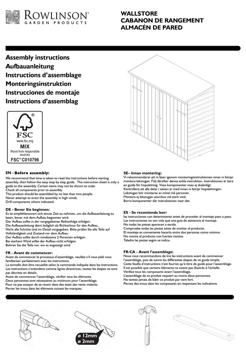 Rowlinson Garden Products WALLSTORE Assembly instructions
