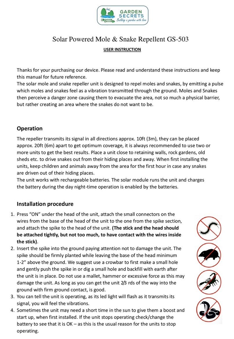 GARDEN SECRETS GS-503 User instruction