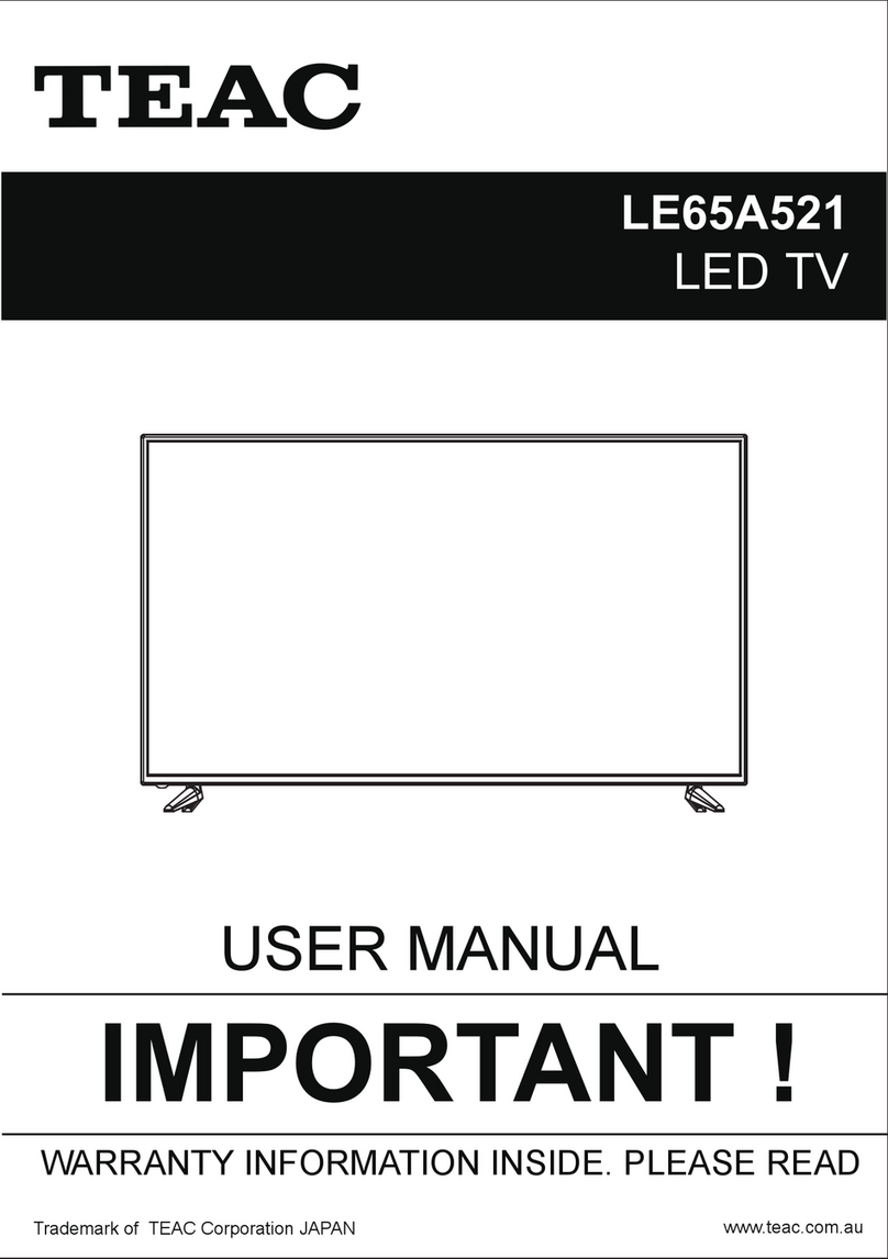 Teac LE65A521 User manual Teac LE65A521 User manual