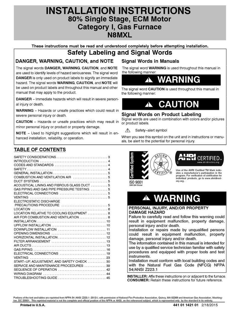 International comfort products N8MXL installation instructions