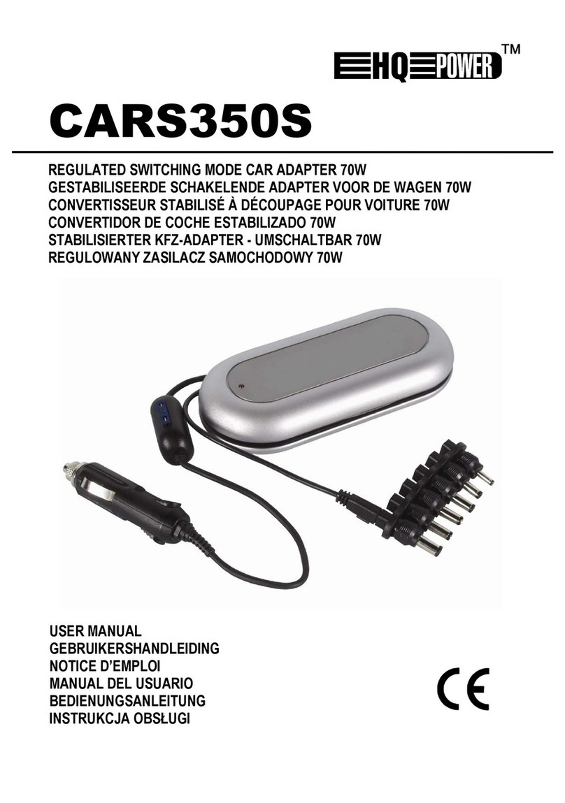 Velleman HQ Power CARS350S user manual