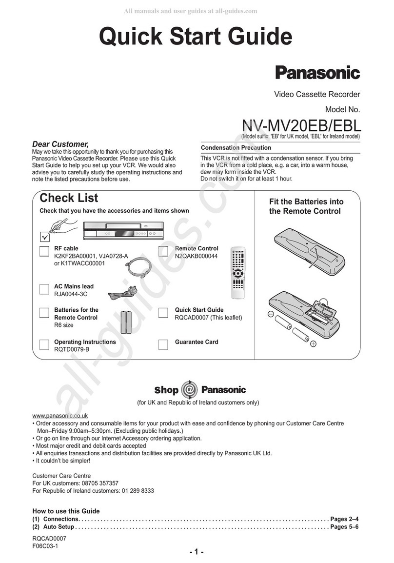 Panasonic NV-MV20EB User manual Panasonic NV-MV20EB User manual