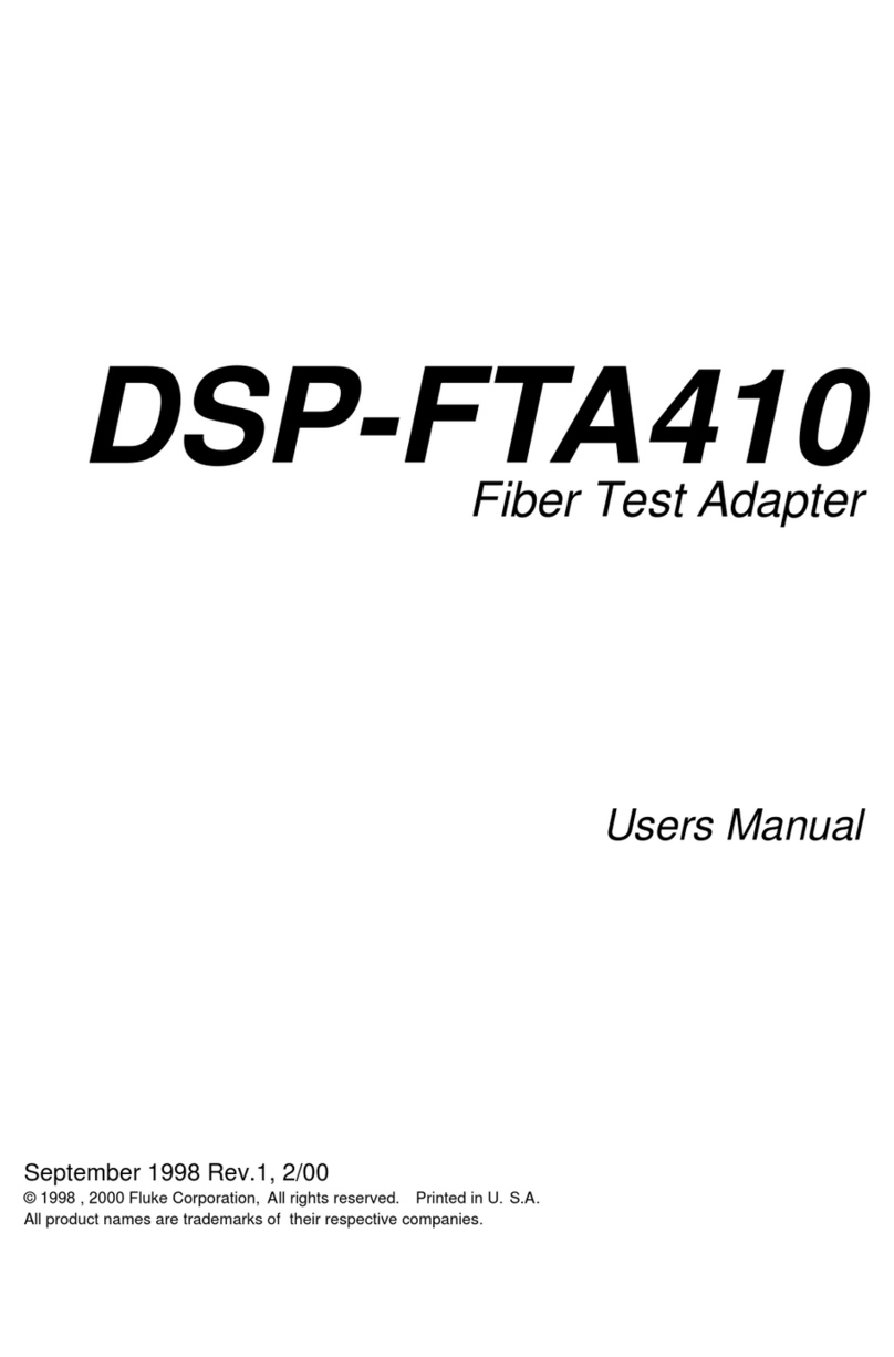 Fluke DSP-FTA410 User manual