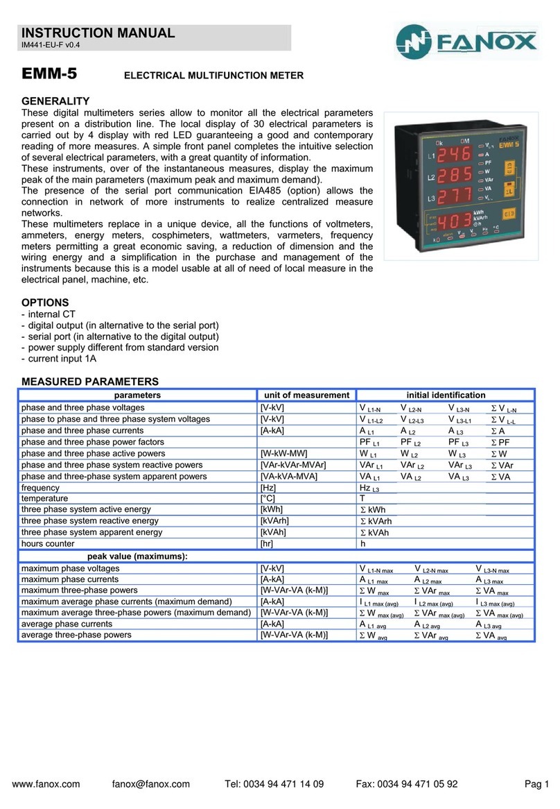 FANOX EMM-5 instruction manual