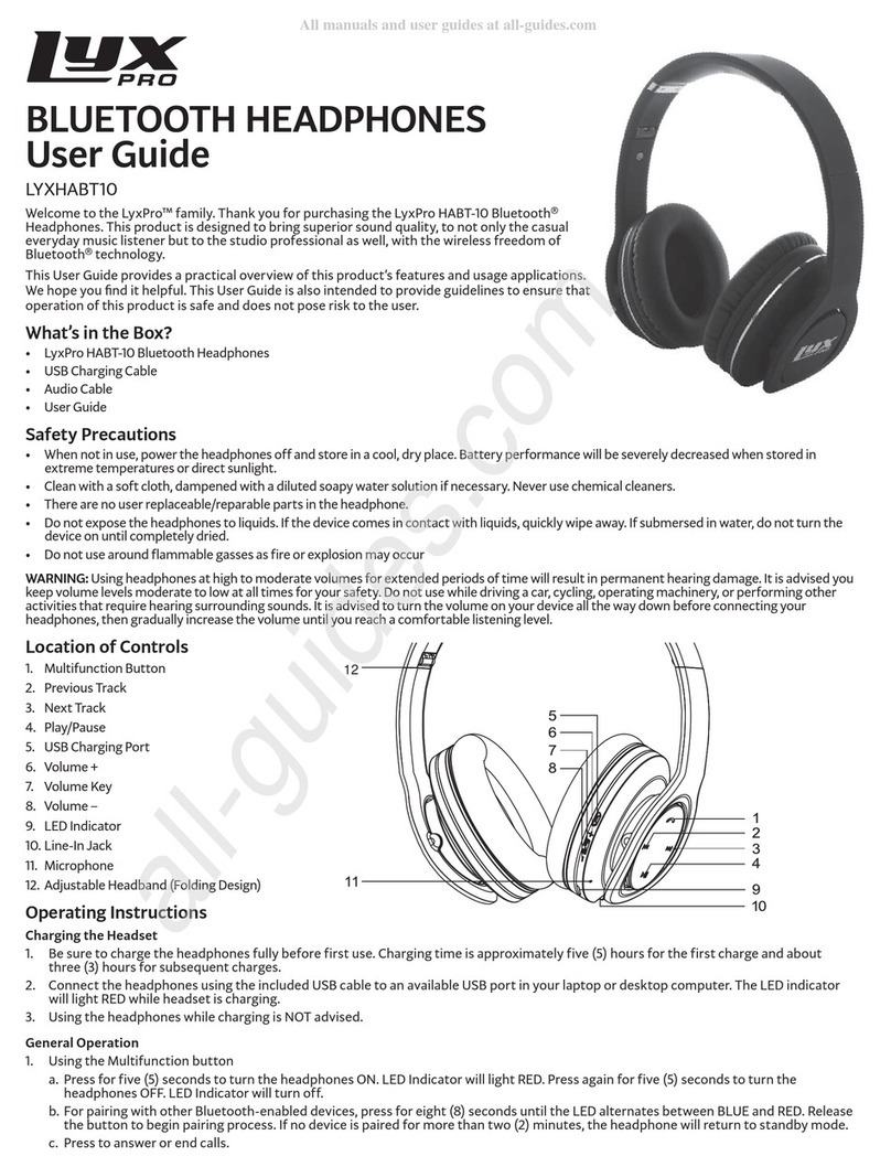 LyxPro LYXHABT10 user guide