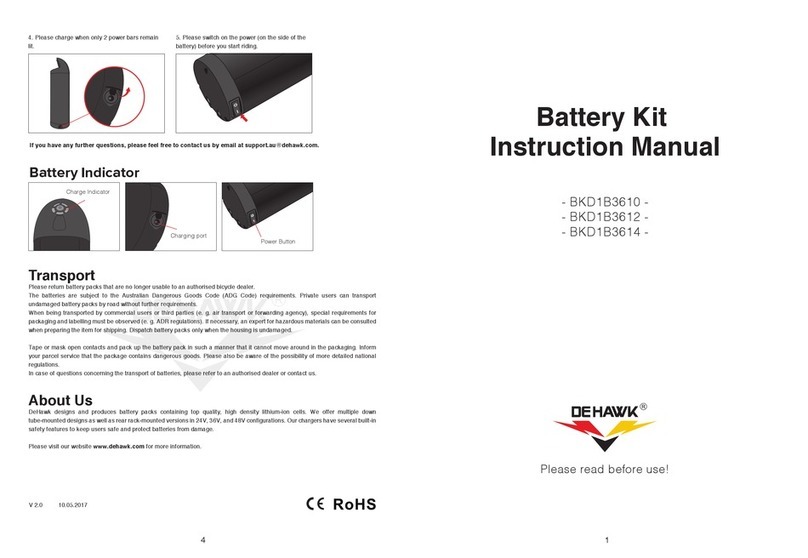 DEHAWK BKD1B3610 User manual