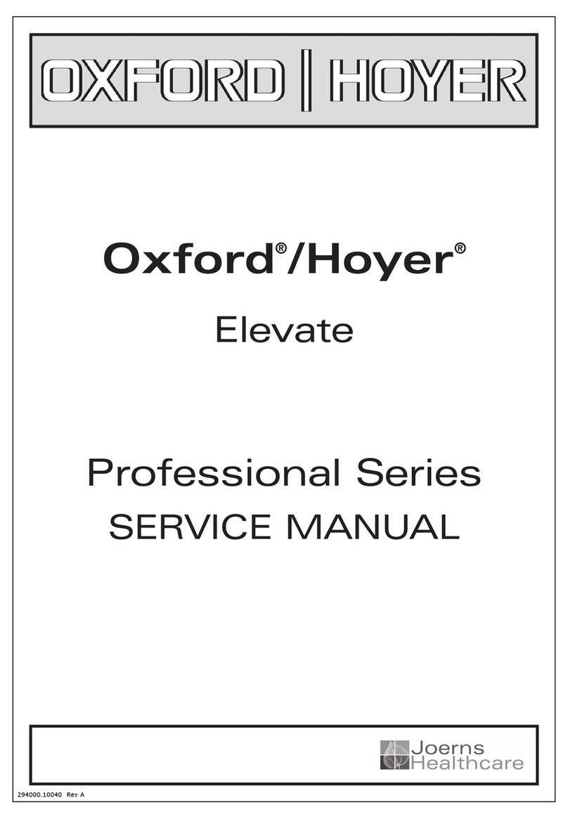 Joerns Healthcare Oxford Hoyer Professional Elevate Service manual