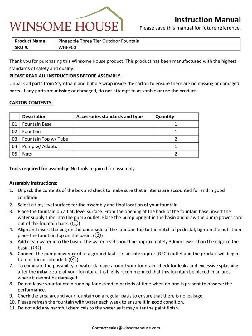 Winsome house WHF900 User manual Winsome house WHF900 User manual