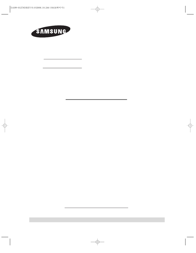 Samsung SHP-2100 Owner's manual and installation
