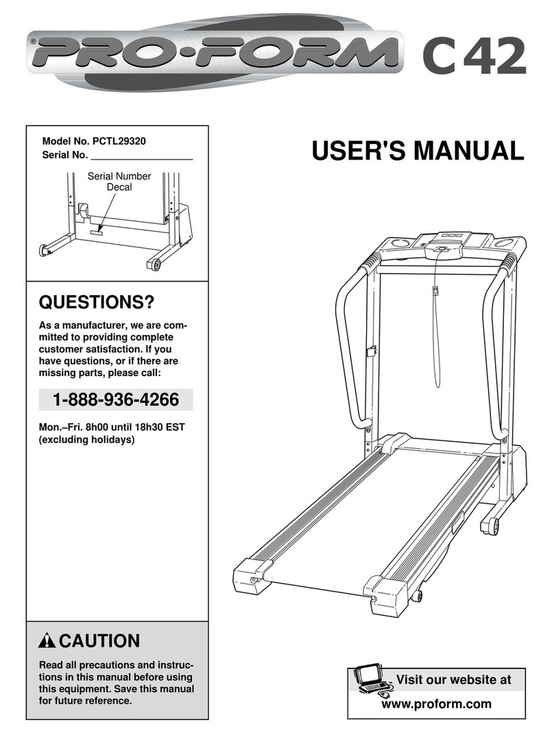 Pro-Form C42 User manual