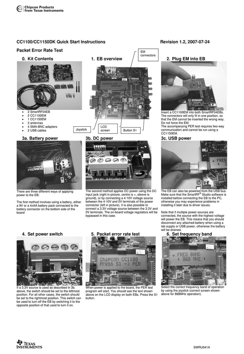 Texas Instruments CC1100 Quick start instructions Texas Instruments CC1100 Quick start instructions