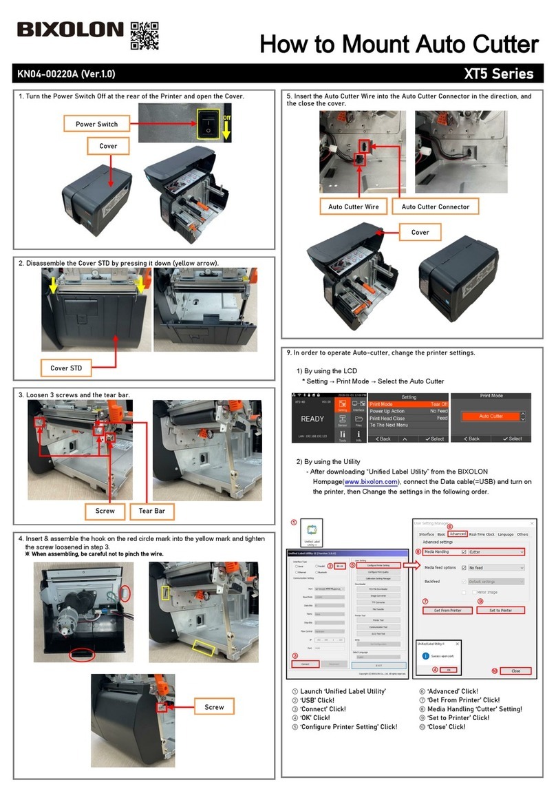 BIXOLON XT5-40 Series Installation instructions