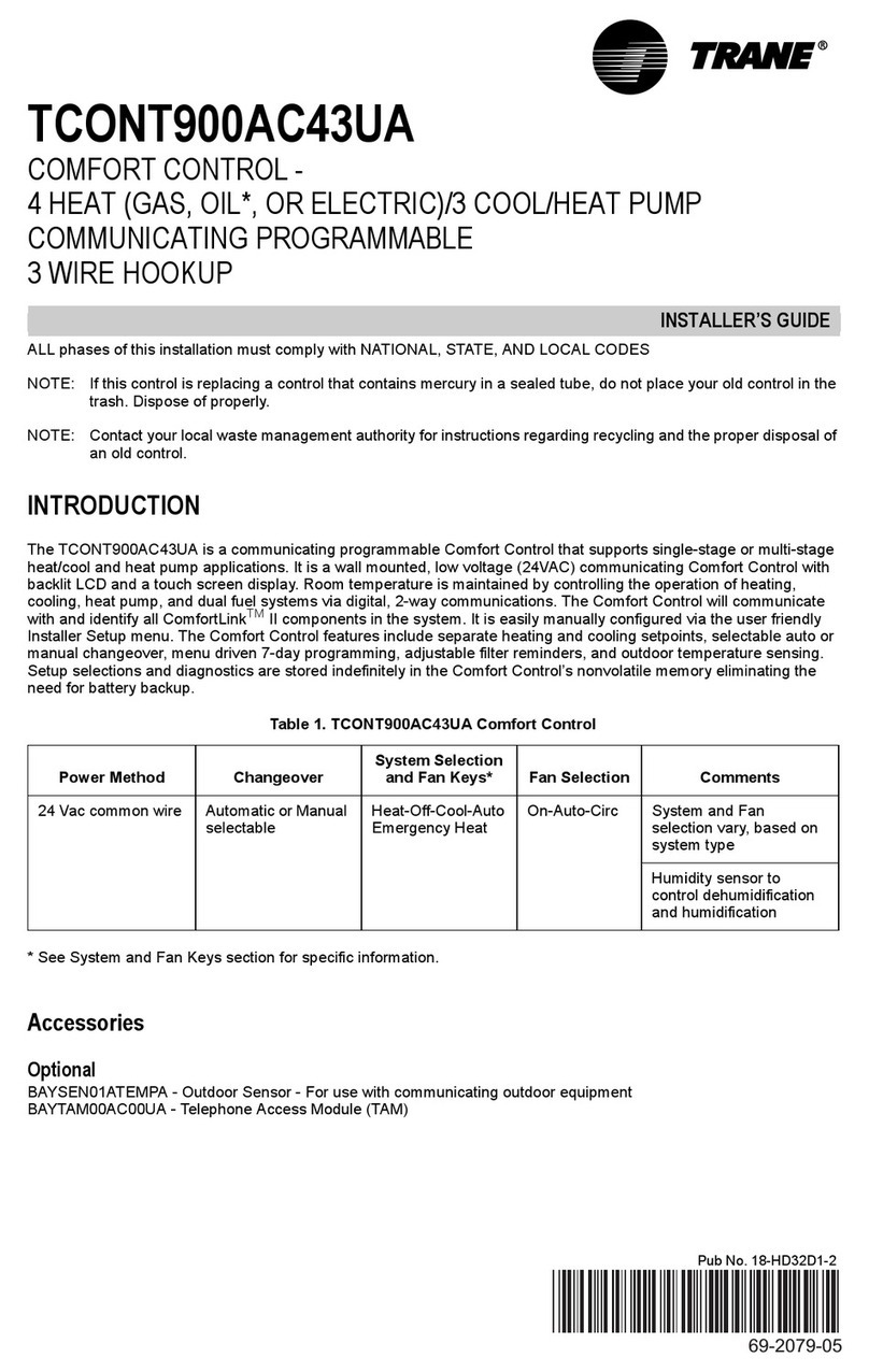 Trane TCONT900AC43UA Assembly instructions