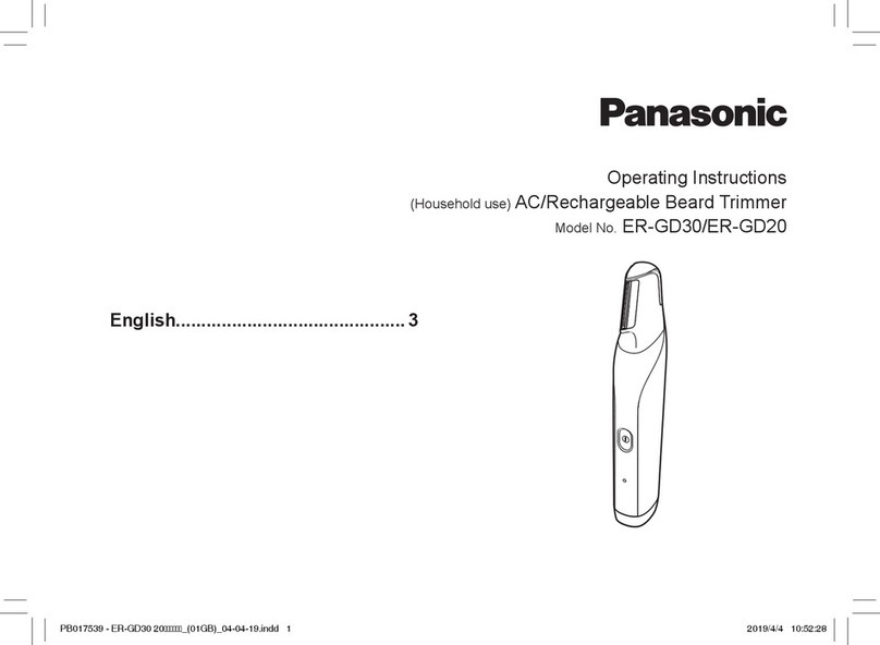 Panasonic ER-GD30 operating instructions