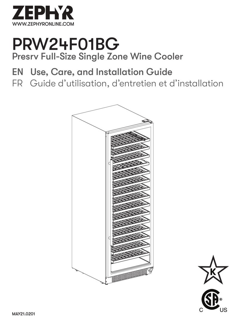 Zephyr Presrv PRW24F01BG Installation guide