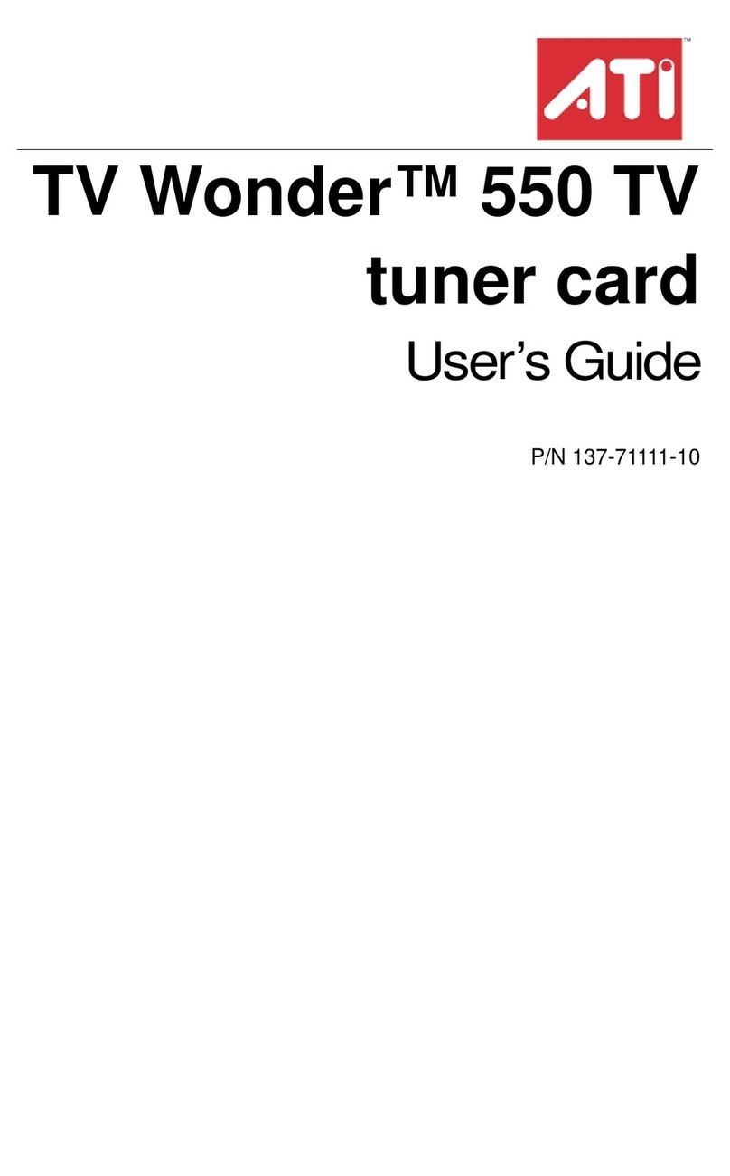 ATI Technologies TV Wonder 550 user guide